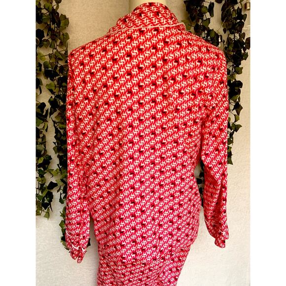 Victoria's Secret The Dreamer Red White Reindeer Print Flannel Pajama Set Small - Picture 6 of 11